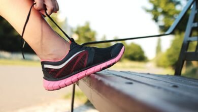 person foot on bench